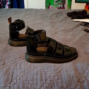 Authentic Dr. Martens patent leather Clarissa sandals